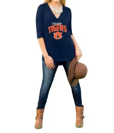 Gameday Couture Auburn University Weekender Top In Navy In Blue