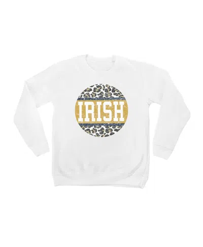 Gameday Couture Kids' Big Boys' And Girls' White Notre Dame Fighting Irish Scoop Score Pullover Sweatshirt