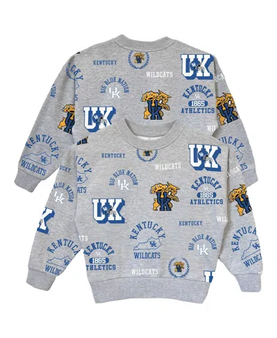 Gameday Couture Kids' Big Girls Gray Kentucky Wildcats Always On Repeat Pullover Sweatshirt