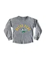 Gameday Couture Big Girls Gray Notre Dame Fighting Irish Faded Wash Pullover Top In Gray