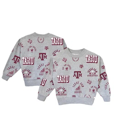 Gameday Couture Kids' Big Girls Gray Texas A&m Aggies Always On Repeat Pullover Sweatshirt In Blue