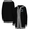 Gameday Couture Women's  Black Iowa Hawkeyes One More Round Tri-blend Striped Hooded Cardigan Sweater In Black