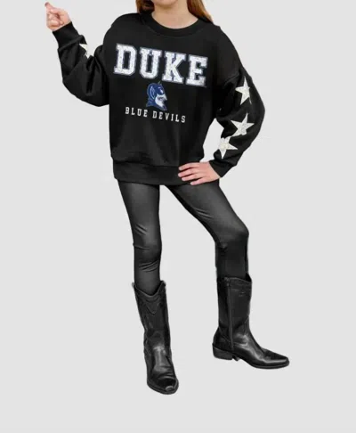 Gameday Couture Kids' Duke Blue Devils Star Sleeve Pullover In Black