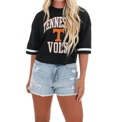 Gameday Couture Halftime Hype Jersey Top In Black