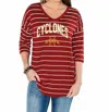 Gameday Couture Iowa State University Fall In Line Tunic In Red In Red