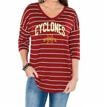 Gameday Couture Iowa State University Fall In Line Tunic In Red