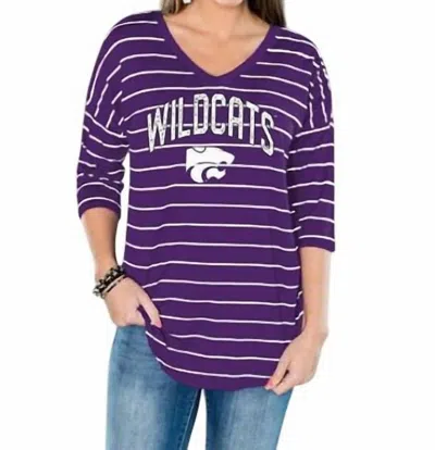 Gameday Couture Kansas State University Fall In Line Tunic In Purple In Blue