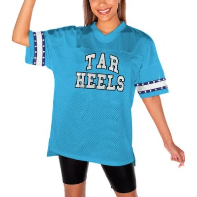Gameday Couture Light Blue North Carolina Tar Heels Until Kickoff Rhinestone Fashion T-shirt