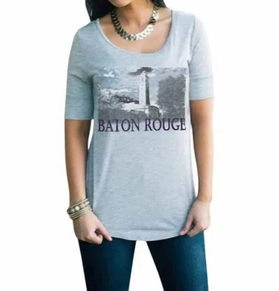 Gameday Couture Lsu Landmark Tee In Baton Rouge In Gray