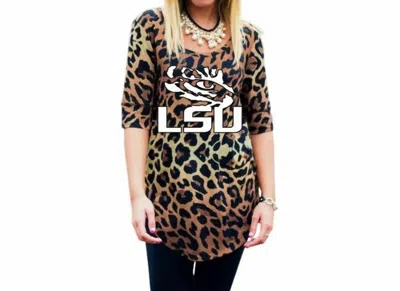 Gameday Couture Lsu Logo Tunic In Leopard In Multi