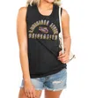 GAMEDAY COUTURE MAKE A STATEMENT JERSEY MUSCLE TANK TOP IN CHARCOAL