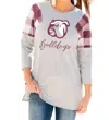 Gameday Couture Mississippi State University Get In Check Tunic In Grey/red In Multi