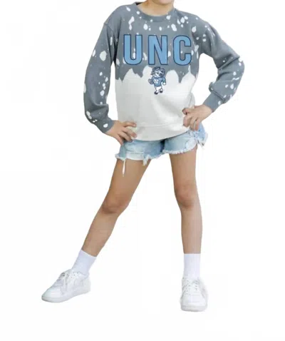 Gameday Couture Kids' North Carolina Tar Heels Faded Crewneck Sweater In Grey