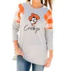 Gameday Couture Oklahoma State University Get In Check Tunic In Grey/orange In Multi