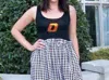 Gameday Couture Oklahoma State University Logo Houndstooth Tank Dress In Black In Black