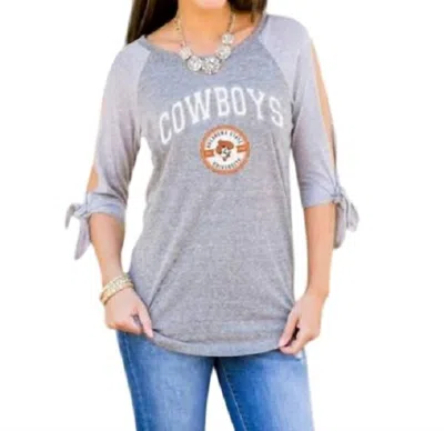 Gameday Couture Oklahoma State University Playing For Keeps Top In Grey