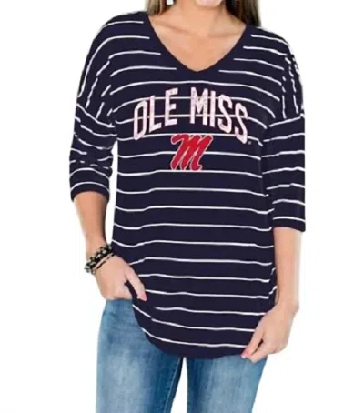 Gameday Couture Ole Miss Fall In Line Tunic In Navy In Blue