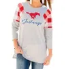 Gameday Couture Smu Get In Check Tunic In Grey/red In White
