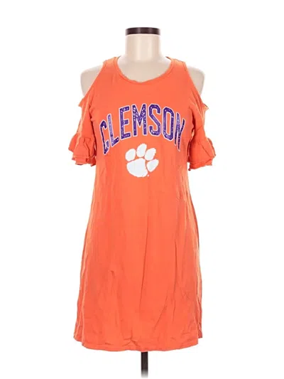 Pre-owned Gameday Couture Tank Top Orange Cold Shoulder Neckline Tops