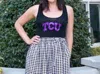 Gameday Couture Tcu Logo Houndstooth Tank Dress In Black