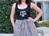 Gameday Couture Texas A & M University Logo Houndstooth Tank Dress In Black