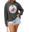Gameday Couture Texas A & M University Turning Circles Tee In Charcoal In Pink