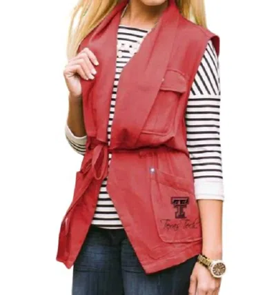 Gameday Couture Texas Tech University Logo Drawstring Vest In Red