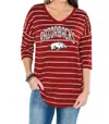 Gameday Couture University Of Arkansas Fall In Line Tunic In Red In Red