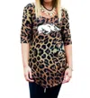 Gameday Couture University Of Arkansas Logo Tunic In Leopard In Multi