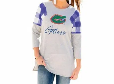 Gameday Couture University Of Florida Get In Check Tunic In Grey/purple In Multi