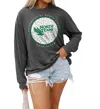 Gameday Couture University Of North Texas Turning Circles Tee In Charcoal In Pink