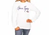 Gameday Couture Win The Day Long Sleeve Crew Tee In White In White
