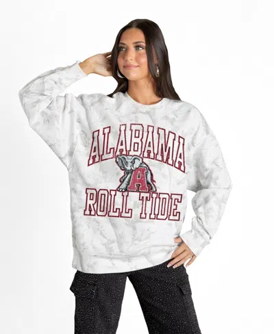 Gameday Couture Women's Alabama Crimson Tide Whiteout Camo Oversized Sweatshirt In Gray