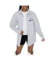 Gameday Couture Women's Ash Baltimore Ravens Full-button Long Sleeve Overshirt In Ash