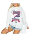 Gameday Couture Women's Ash Buffalo Bills Oversized Run The Show Pullover Sweatshirt In Gray