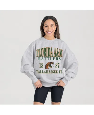Gameday Couture Women's Ash Florida A&m Rattlers Premium Fleece Pullover Sweatshirt In Gray