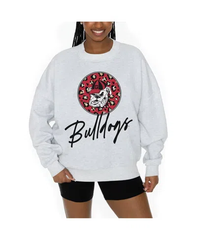 Gameday Couture Women's Ash Georgia Bulldogs Premium Fleece Pullover Sweatshirt In Gray