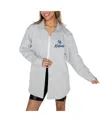 Gameday Couture Women's Ash Kentucky Wildcats Foundation Full-button Long Sleeve Overshirt Top In Ash