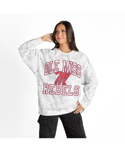 Gameday Couture Women's Ash Ole Miss Rebels Whiteout Premium Fleece Camo Sweatshirt
