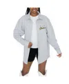 Shop Gameday Couture Women's Ash Pittsburgh Steelers Full-button Long Sleeve Overshirt