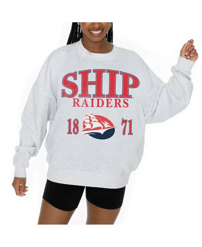 Gameday Couture Women's Ash Shippensburg Raiders Premium Fleece Pullover Sweatshirt In Gray