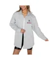 Gameday Couture Women's Ash Uconn Huskies Foundation Full-button Long Sleeve Overshirt In Ash