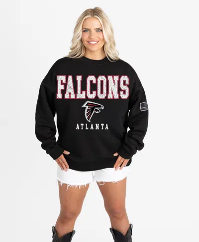 Gameday Couture Women's Black Atlanta Falcons Oversized Level Up Black Label Premium Fleece Sweatshirt
