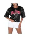 Gameday Couture Women's Black Washington Commanders Rise Up Sequin Cropped T-shirt In Black