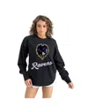 Gameday Couture Women's Black Baltimore Ravens Oversized Long Sleeve T-shirt In Black