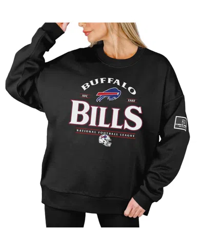 Gameday Couture Women's Black Buffalo Bills Oversized Players Only Black Label Pullover Sweatshirt