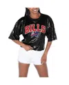 Gameday Couture Women's Black Washington Commanders Rise Up Sequin Cropped T-shirt In Black