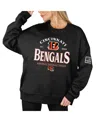 Gameday Couture Women's Black Cincinnati Bengals Oversized Players Only Black Label Pullover Sweatshirt In Black