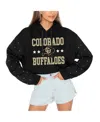 Gameday Couture Women's Black Colorado Buffaloes Can't Lose Rhinestone Cropped Pullover Hoodie In Black