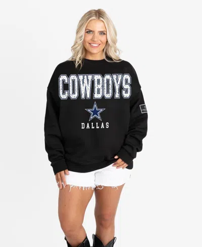 Gameday Couture Women's Black Dallas Cowboys Oversized Level Up Black Label Premium Fleece Sweatshirt